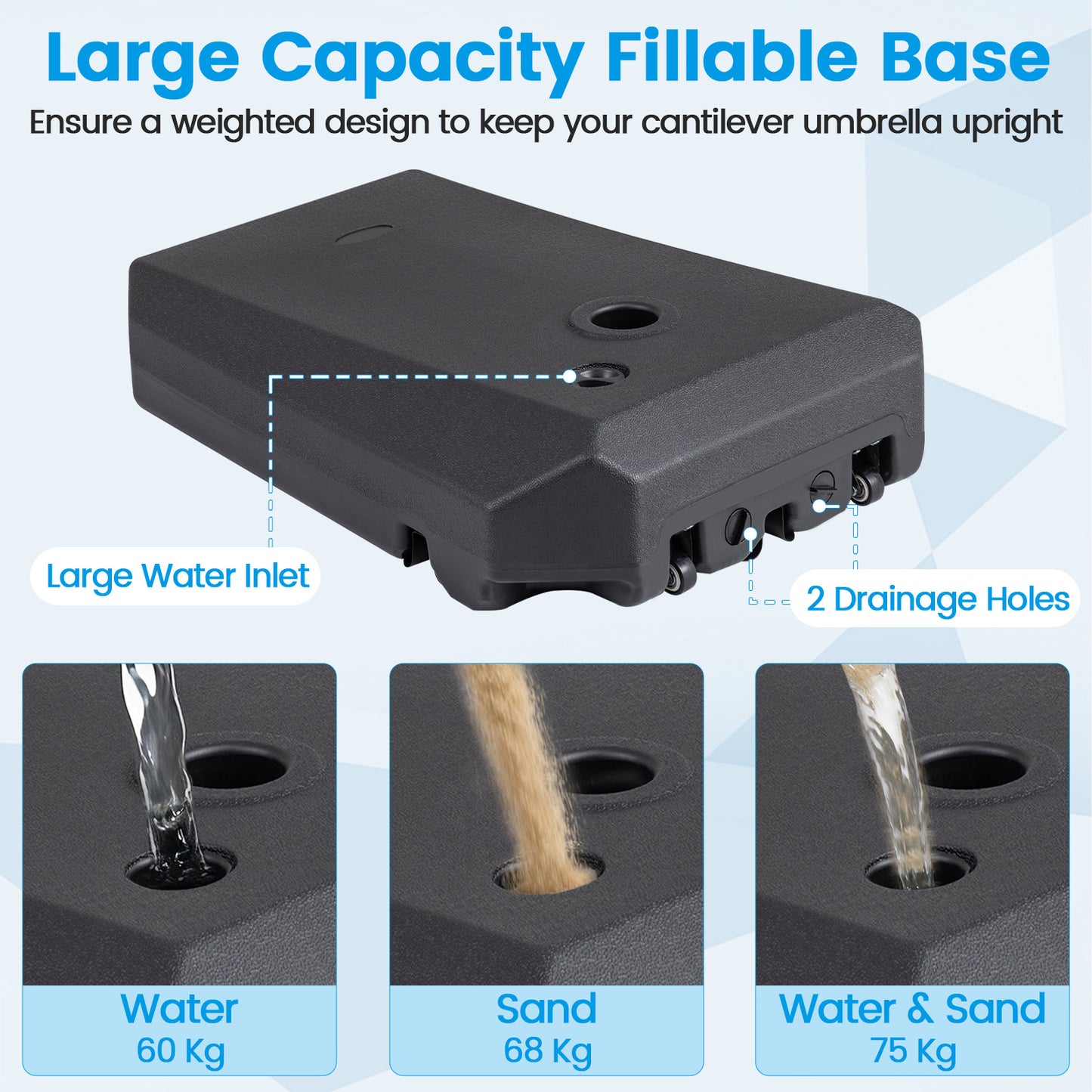 Cantilever Umbrella Base for 300 cm Offset Hanging Umbrella