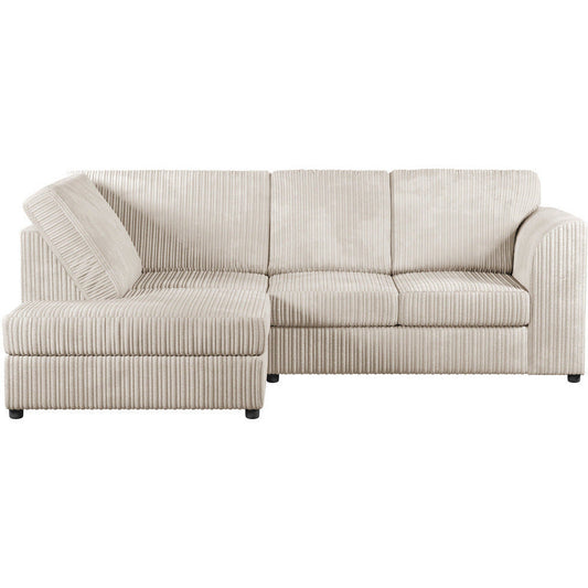 Chicago Jumbo Cord Full Back Cream Corner Sofa
