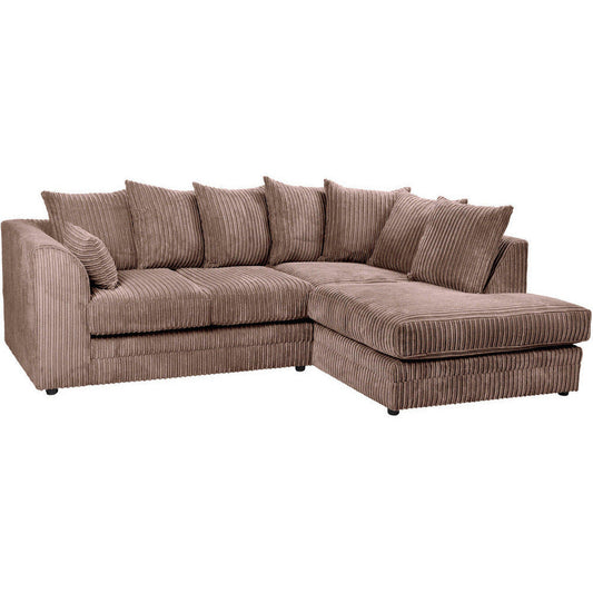 Chicago Jumbo Cord Chocolate Corner Sofa