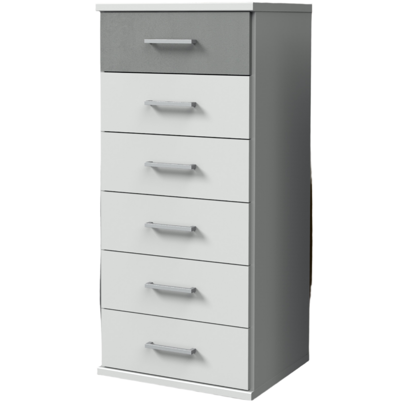 Grey Chest of Drawers COMODO Tallboy Medium Chest, 6 Drawers