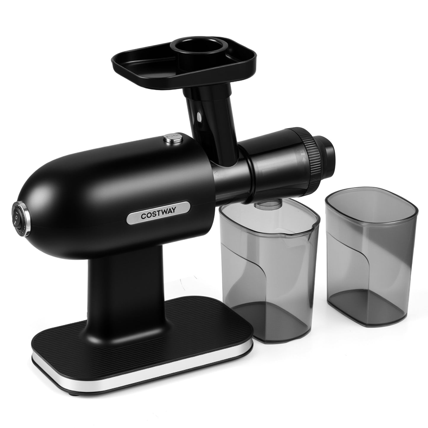 Cold Press Slow Juicer with High Juice Yield and Pusher for Fruits Vegetables-Black