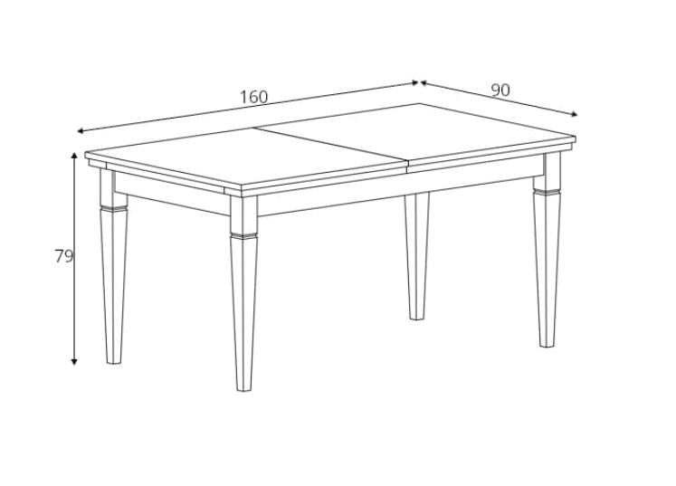 Evora 92 Extendable Dining Table 160cm