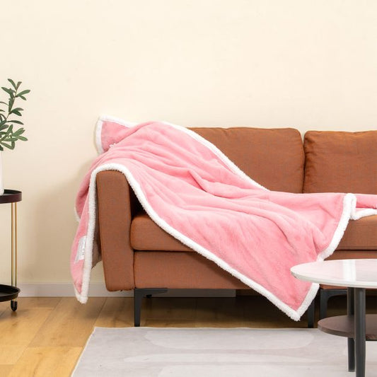 Electric Heated Blanket Throw with 10 Heat Settings-Pink