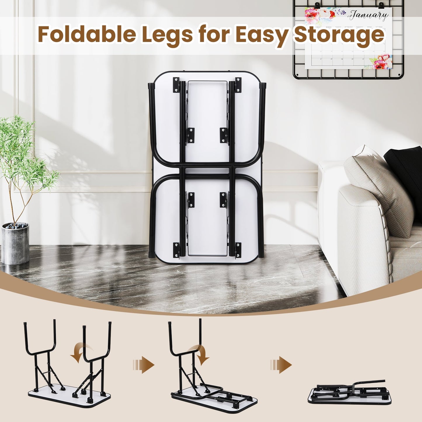 Foldable Dog Grooming Table with Height Adjustable Arms and Noose-Black