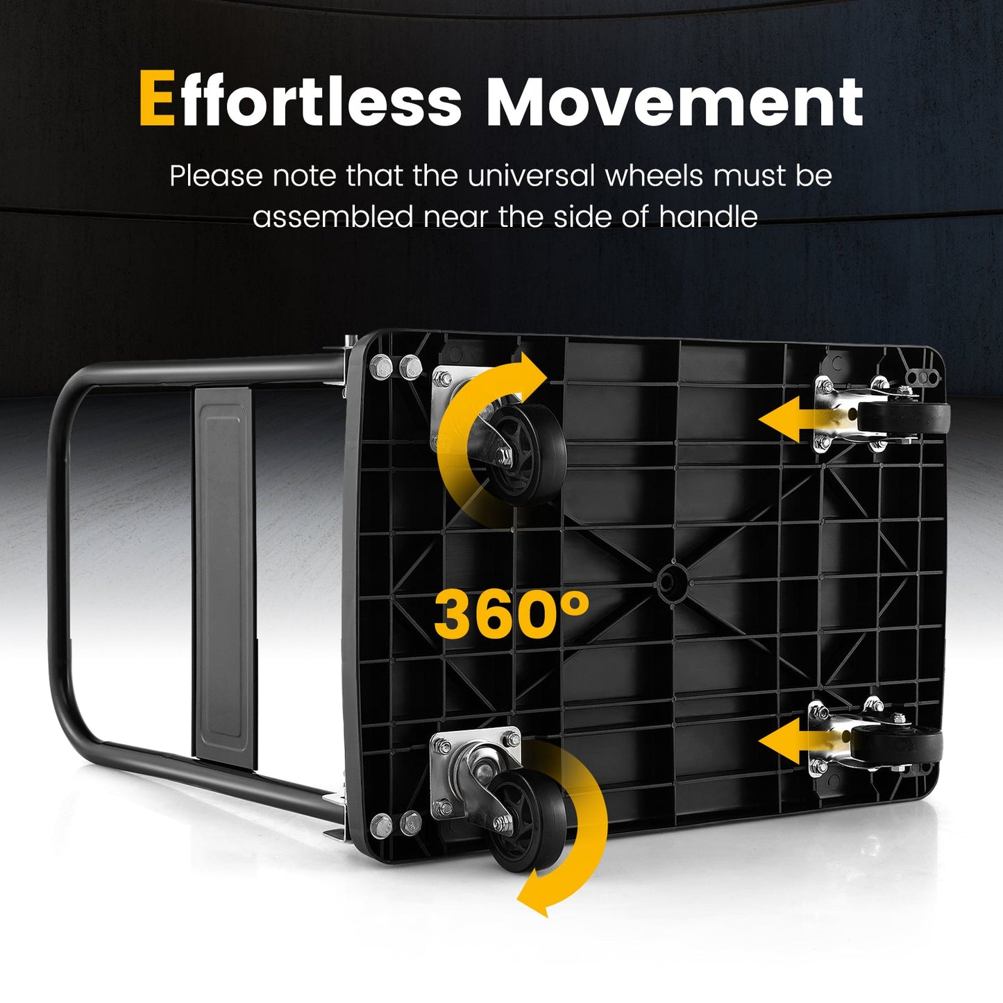 Folding Push Cart Dolly Moving Platform Hand Truck-Black