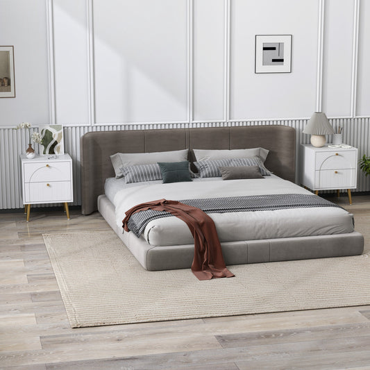 HOMCOM 2-Drawer Bedside Table Set of 2 - White