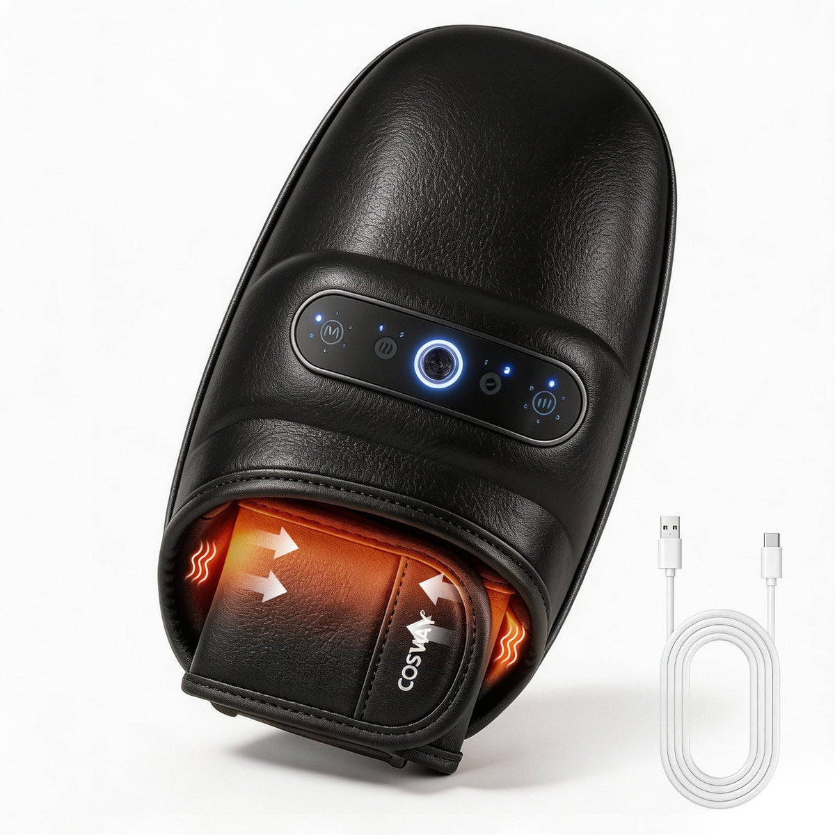 Hand Massager with Heat and Compression for Arthritis and Carpal Tunnel Relief-Black