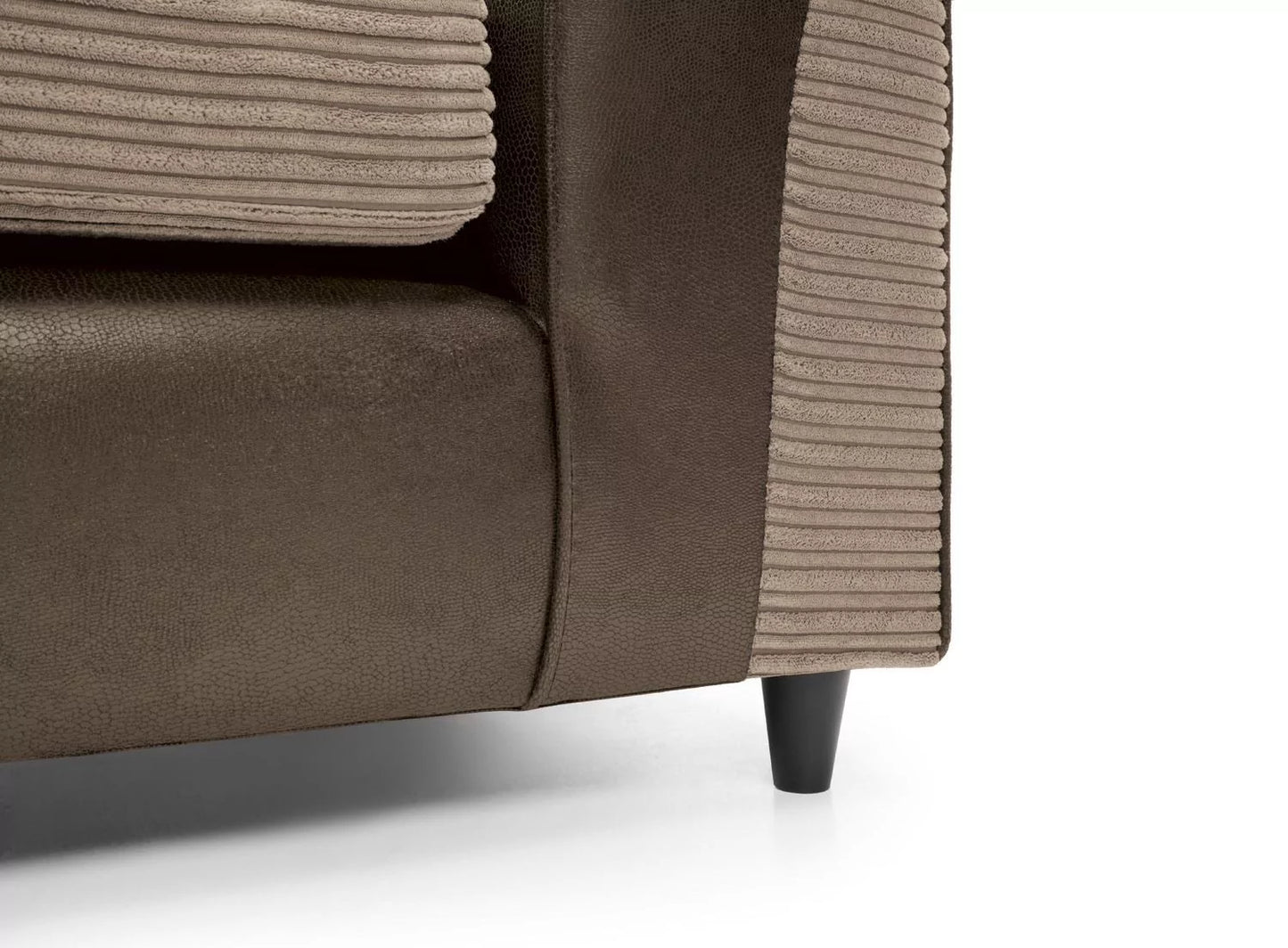 Harley Cord Fabric Corner Sofa - Brown-Left Facing