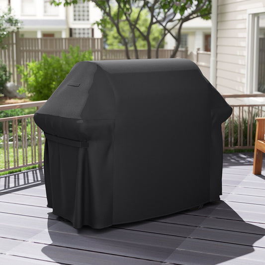 Heavy Duty Waterproof Grill Cover with Dual Handles-Black