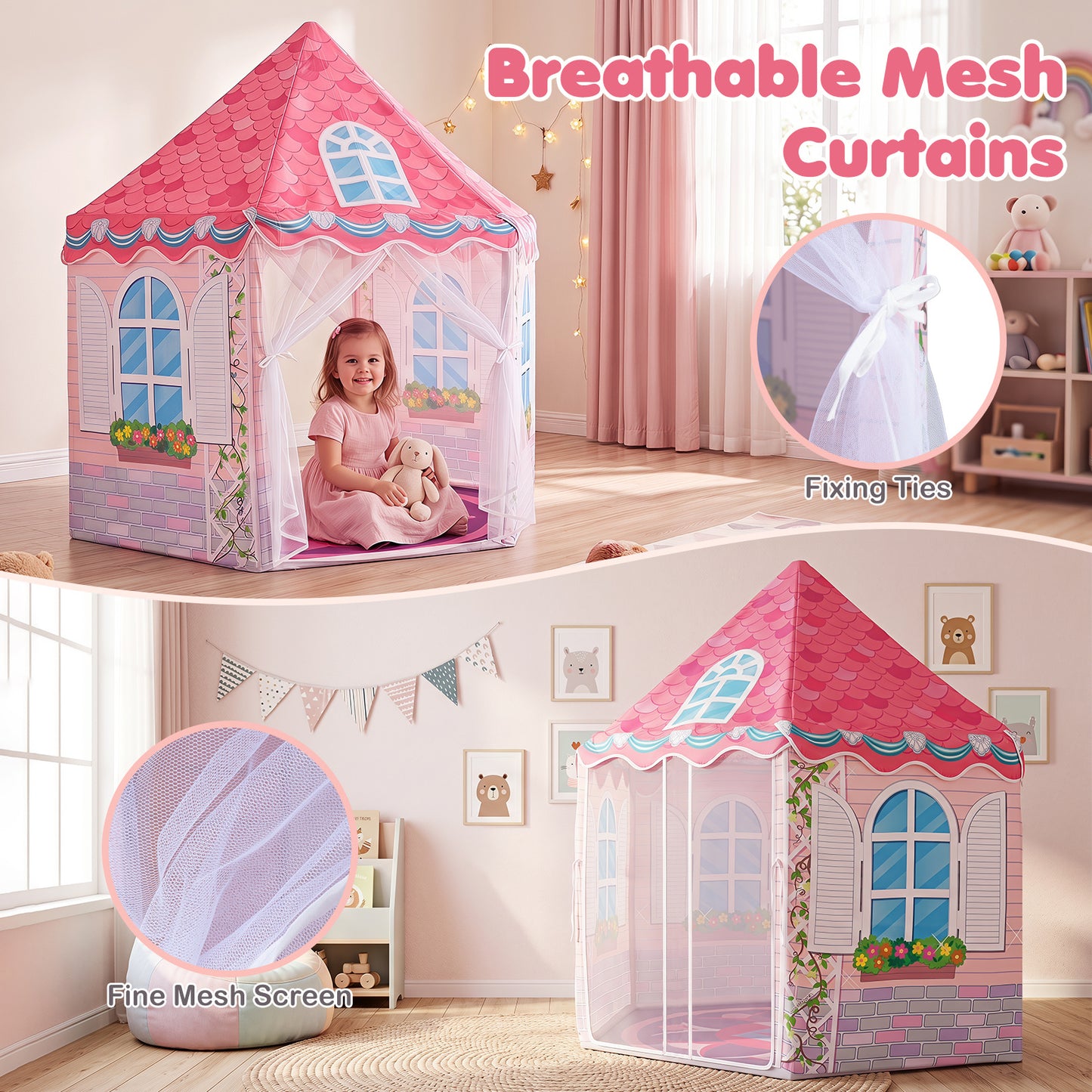 Hexagonal Kids Play Tent without Dance Mat for Kids Room