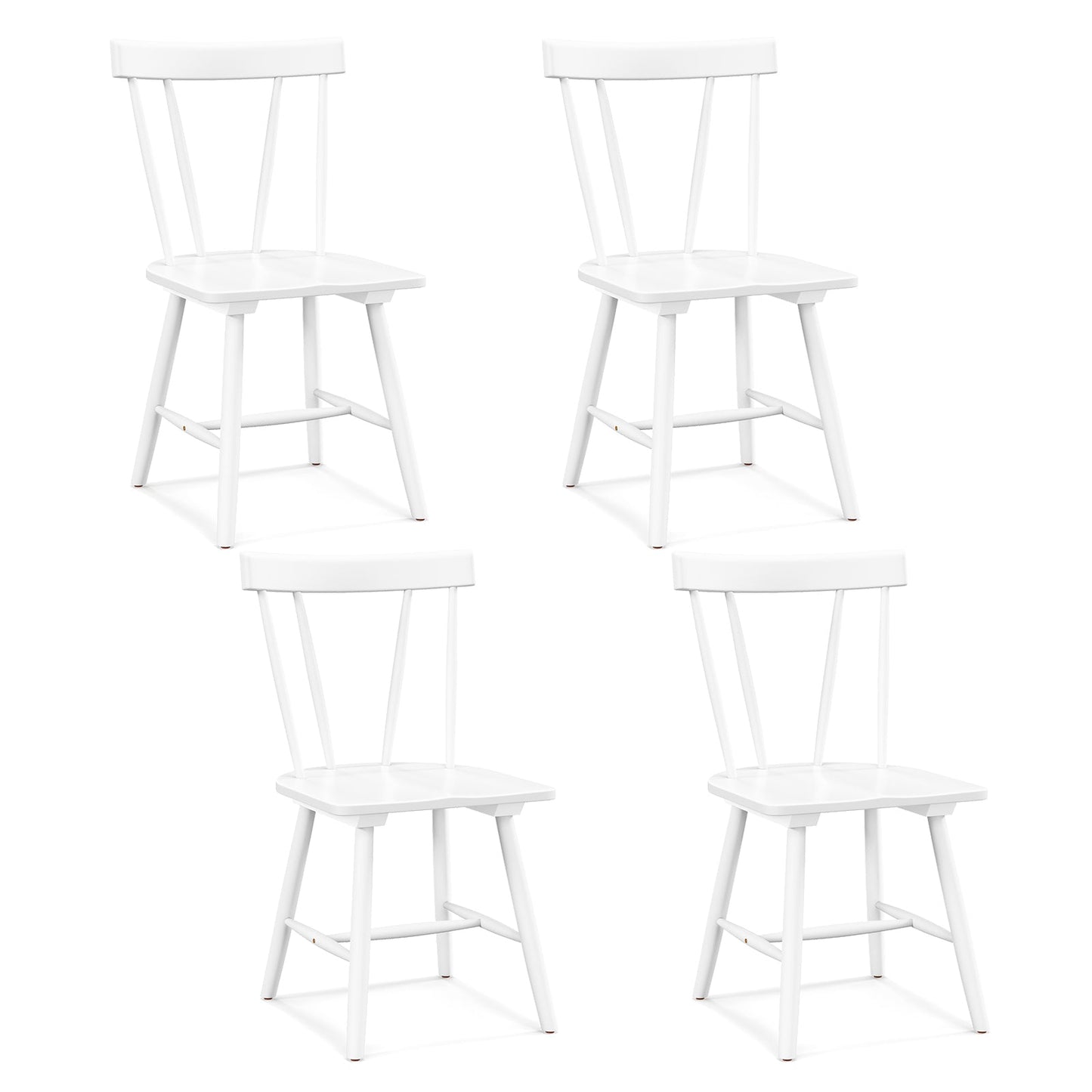 Set of 2 Windsor Chairs-White