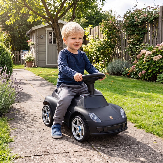 Kids Ride On Car Sliding Car with Horn & Sound Buttons Porsche Licensed-Black