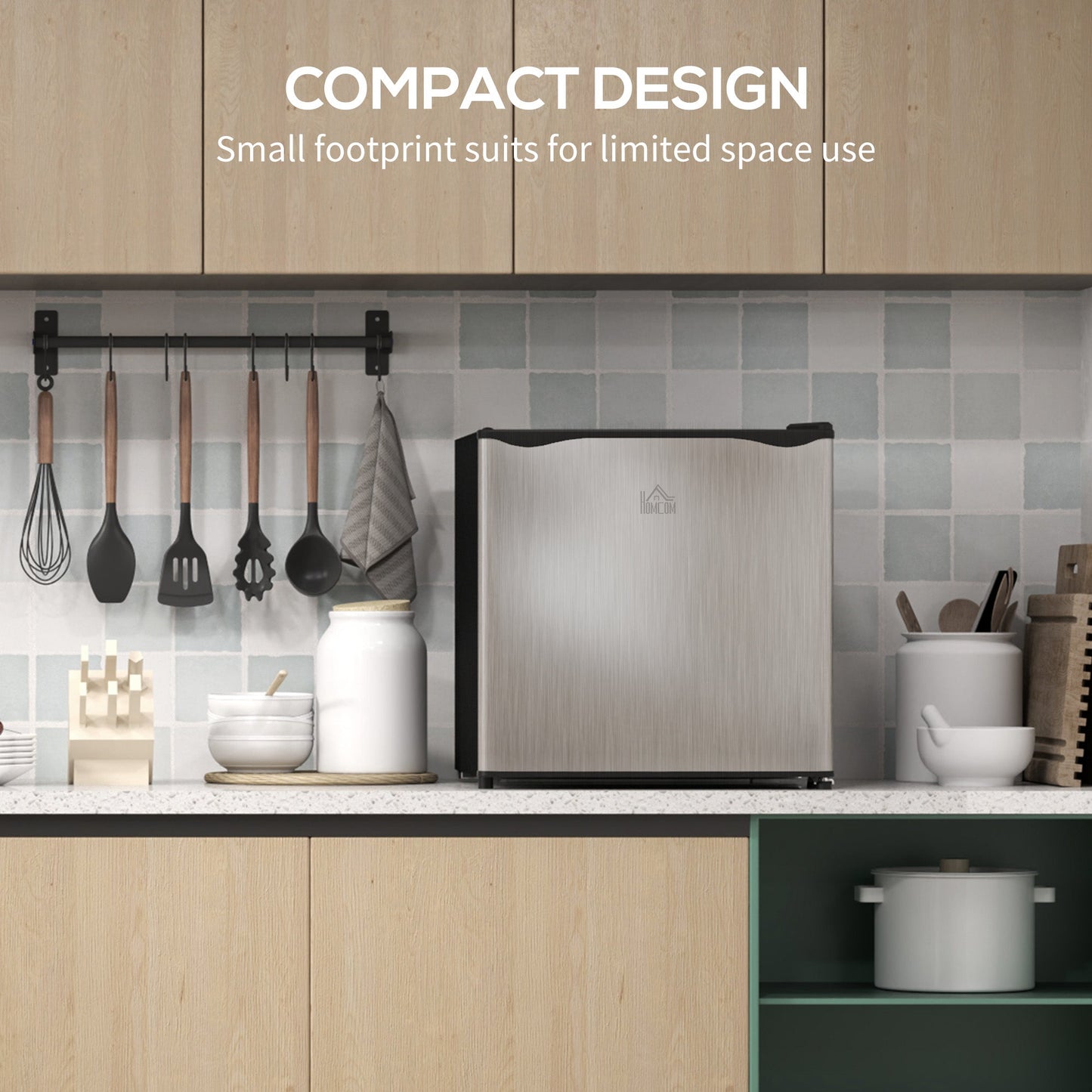 HOMCOM 35L Mini Freezer, -24℃ to -14℃ Temperature - Silver Tone