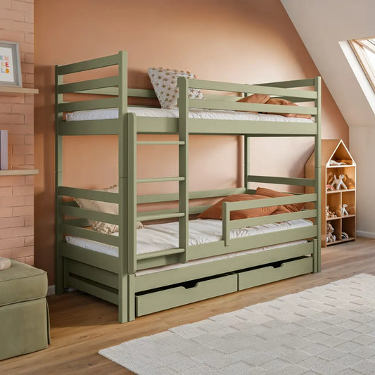Luke Bunk Bed with Trundle and Storage