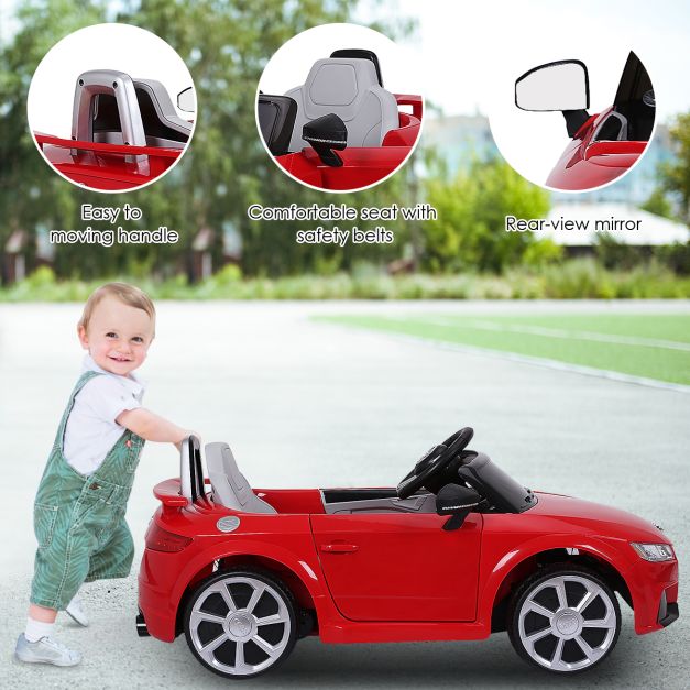 Licensed Audi TTRS 12V Battery-Powered Vehicle with 2 Motors MP3 music-Red