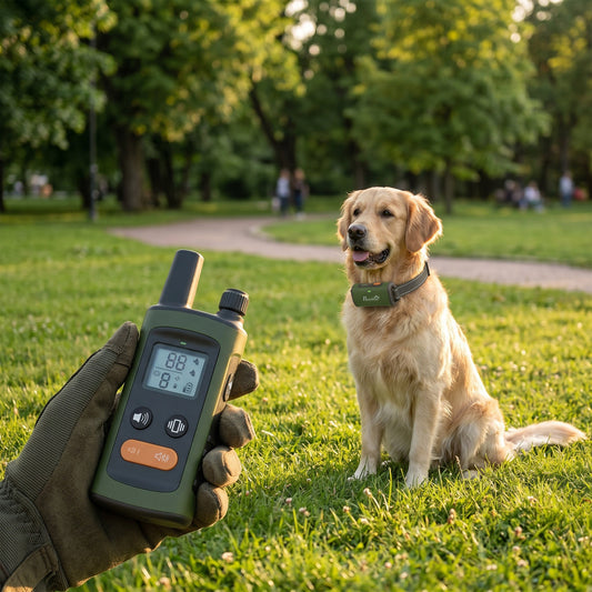 PawHut Dog Training Collar with 3200Ft Remote Range, Anti Barking Device with 3 Modes, IPX7 Waterproof, Rechargeable
