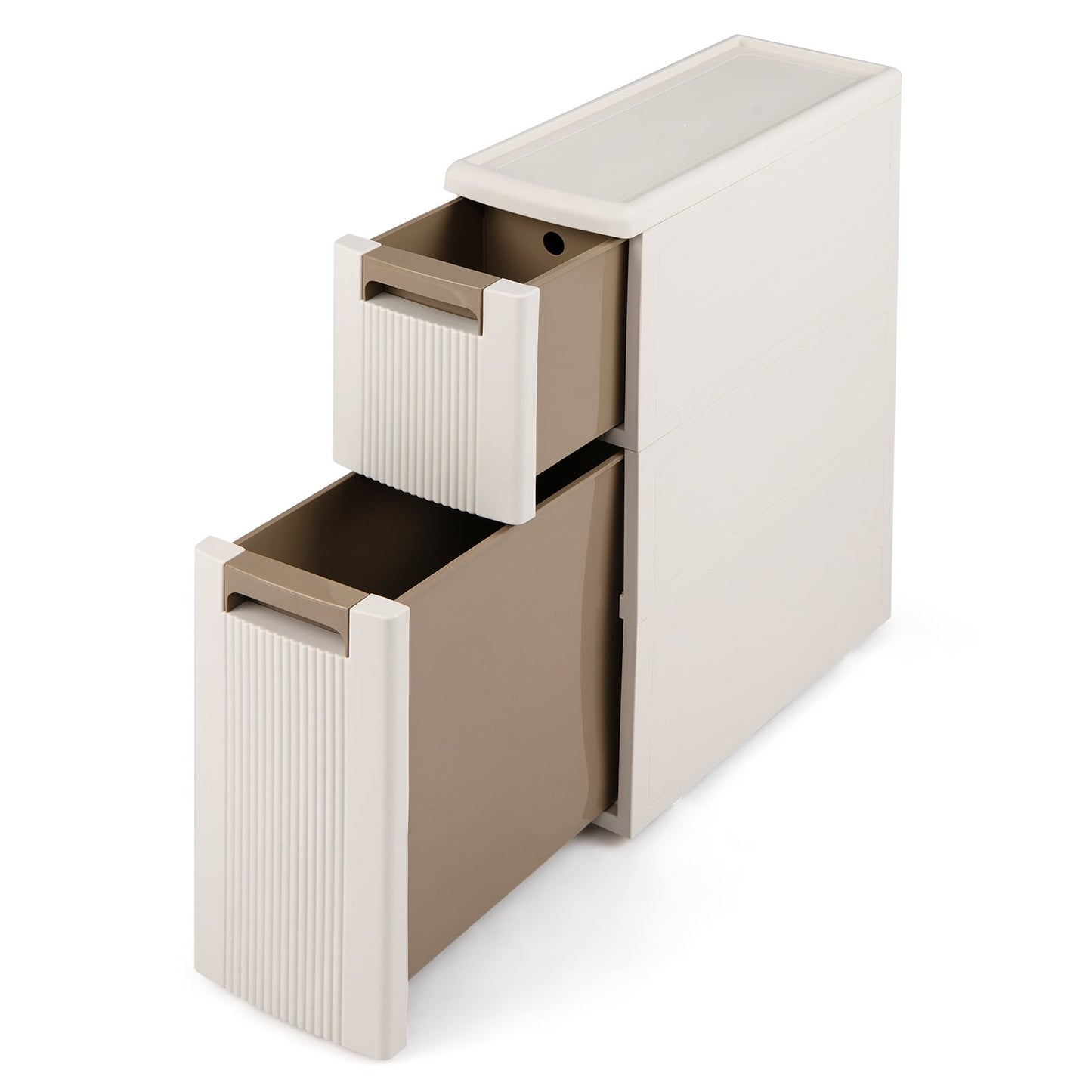 Narrow Storage Cabinet with 2/3/4 Drawers and Wheels-2 Drawers