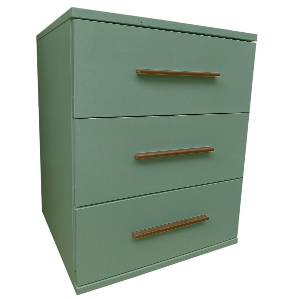 Bedside Table WINSTEAD 3 Drawer Nightstand Green 45cm