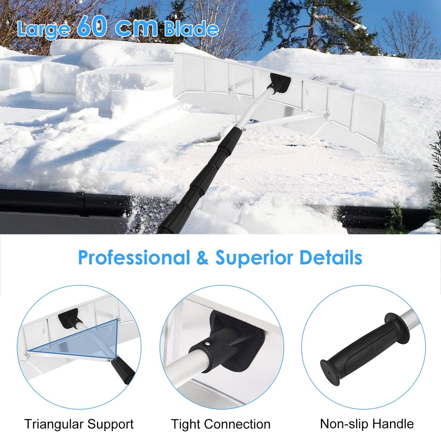 Telescoping Extendable Roof Snow Rake