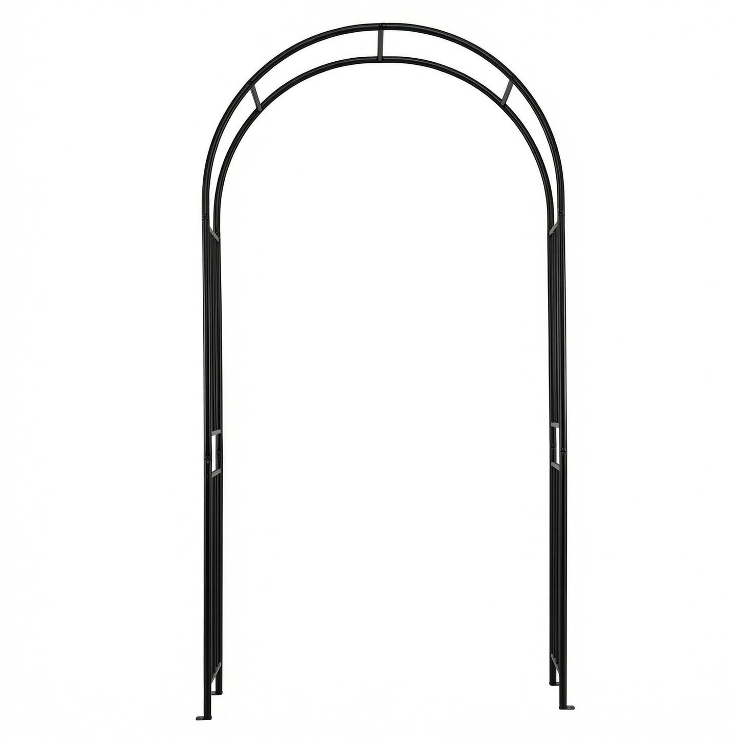 Outdoor Steel Arbor for Wedding Ceremony and Garden Lawn Party-Black