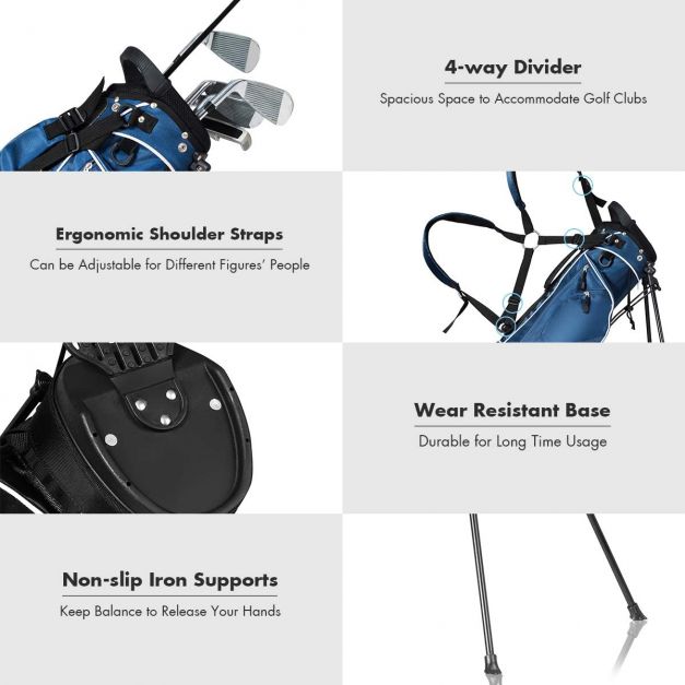 Ultra Lightweight Golf Bag with 4-Way Top Dividers for Golf Course & Travel-Navy