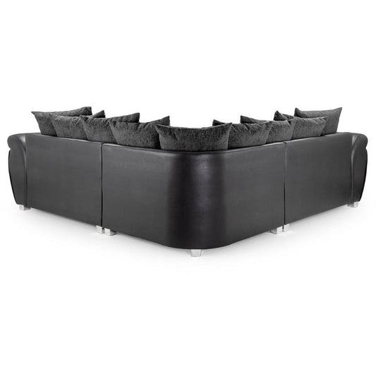 Shannon Black and Grey Large Corner Sofa