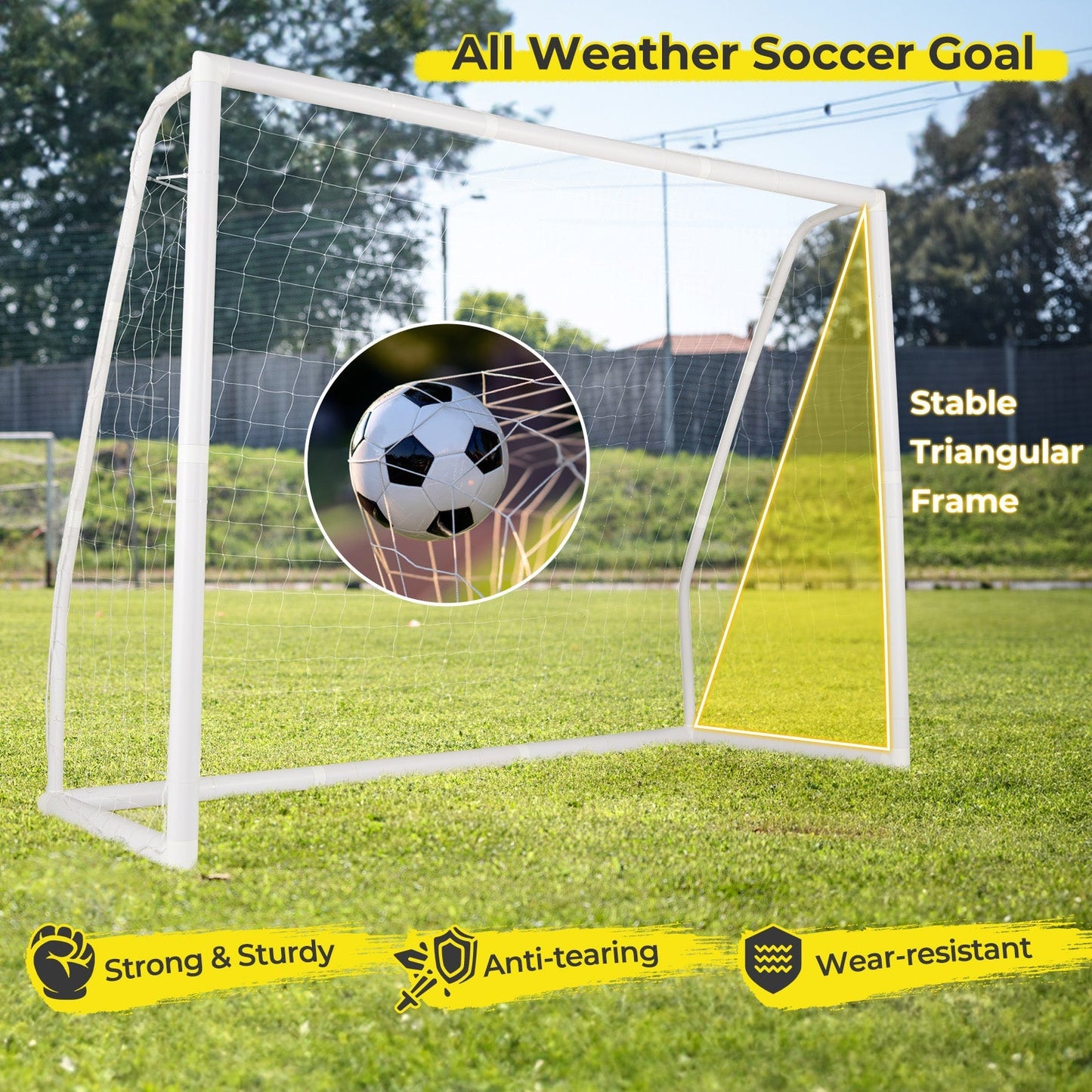 Adjustable Soccer Goal Football Training Equipment with 5 Soccer Training Cones