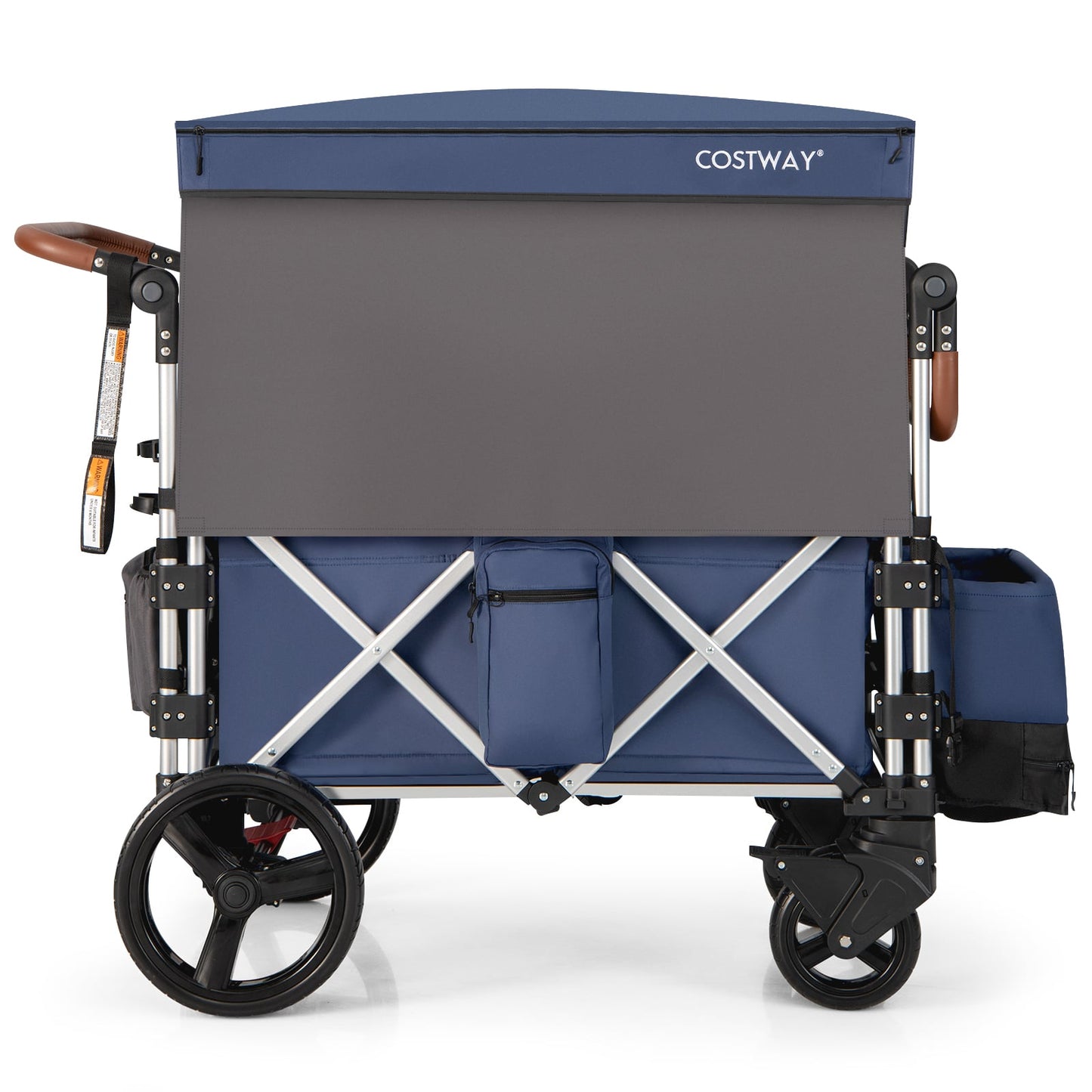 Twin Baby Double Stroller Wagon Push Pull Stroller-Blue