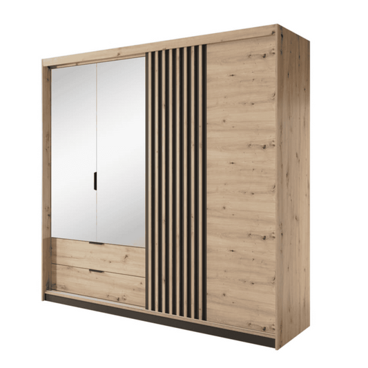 Tally Hinged Door Wardrobe 220cm