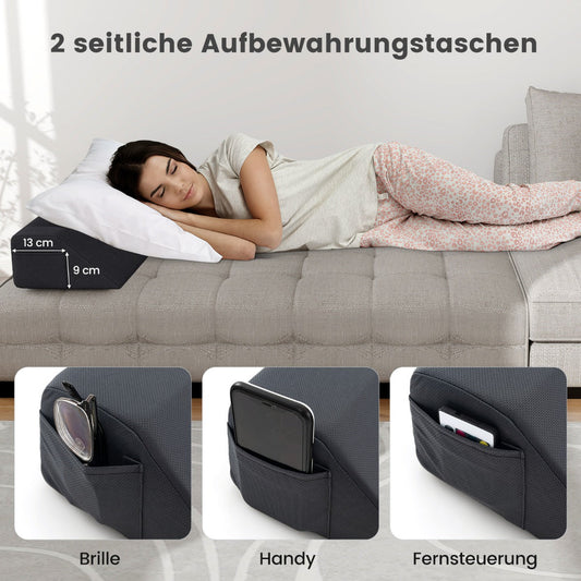 Bed Wedge Pillow with Storage Bag-Full Size