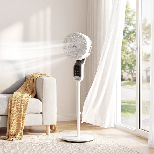 HOMCOM 20 dB Silent Standing Fan, 41in Pedestal Fan with Remote, Oscillating, 8 Speeds, Adjustable Height, 12H Timer
