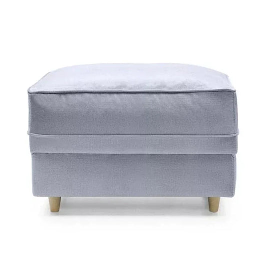 Chic Velvet Footstool - Silver