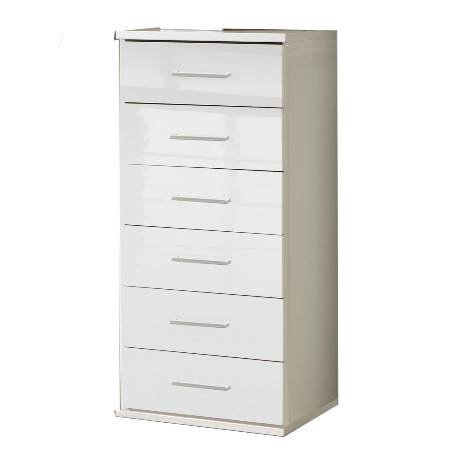 White Chest of Drawers CALLISTO Tallboy Medium Chest, 6 Drawers