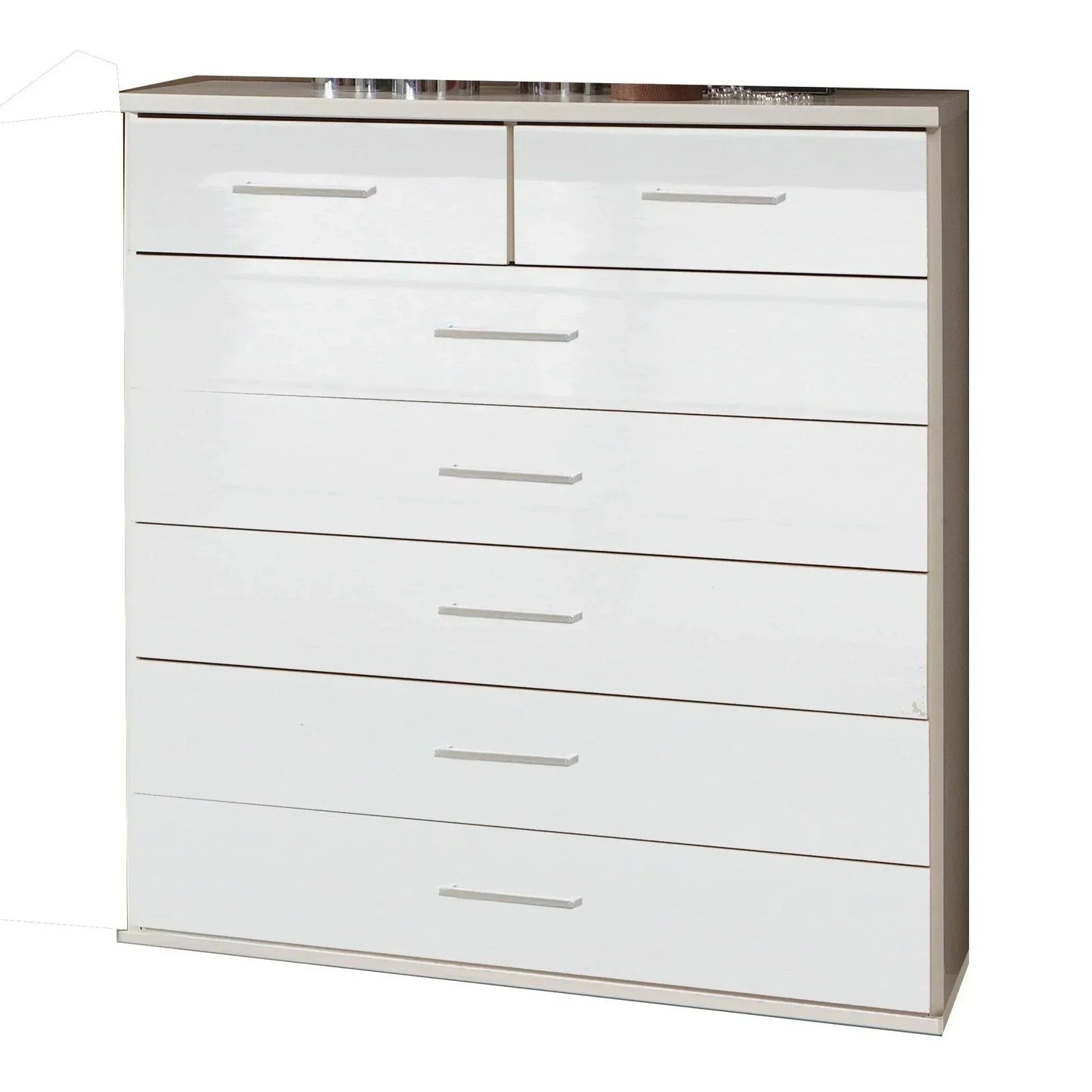 White Chest of Drawers CALLISTO Medium Chest, 7 Drawers