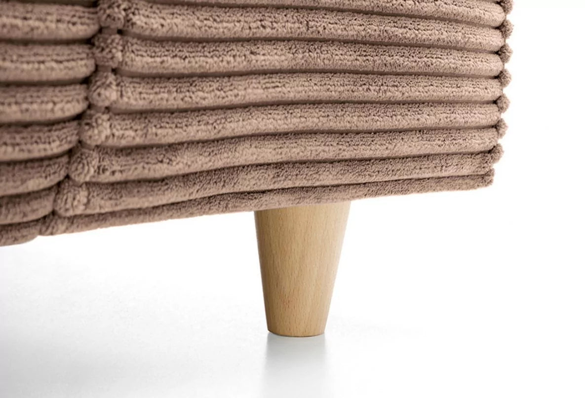 Jasmine Jumbo Cord Corner Sofa - Left Arm Brown