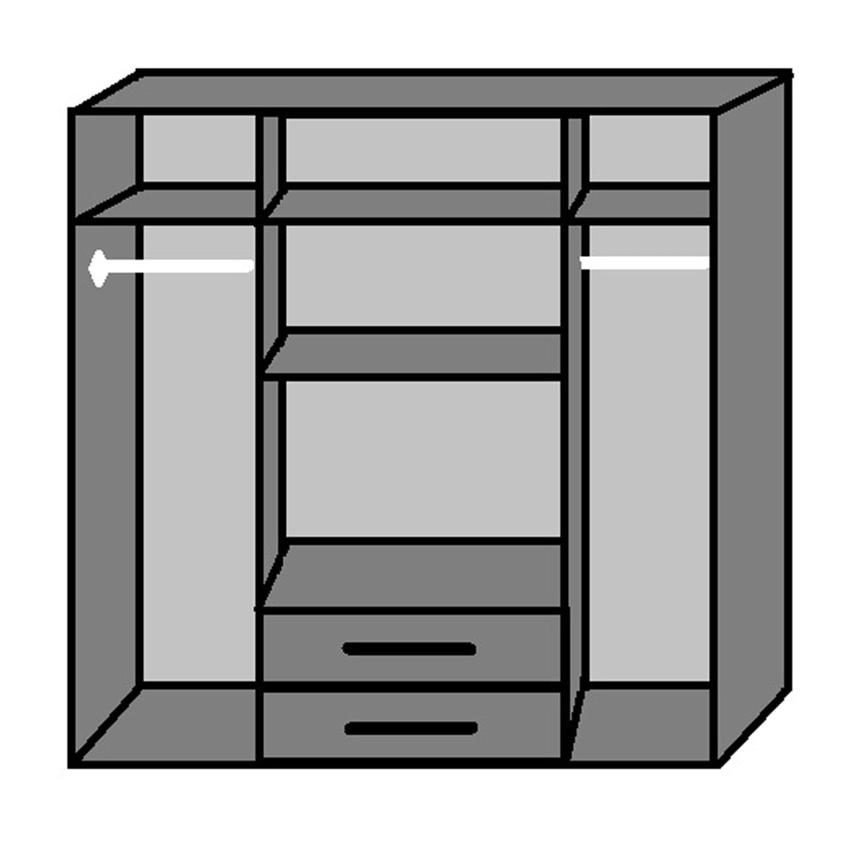 DAYTON 4 Door Wardrobe White 180cm