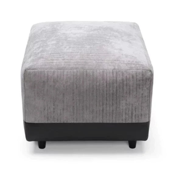 Linacre Footstool - Black and Charcoal