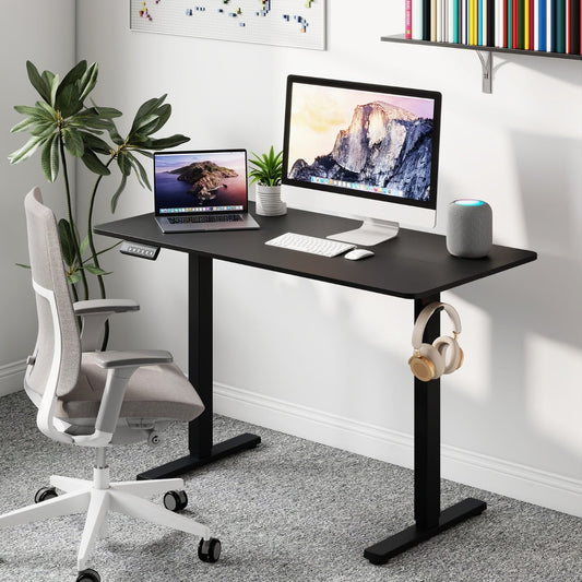 120 x 60 CM Electric Standing Computer Desk with 3 Memory Preset-Black