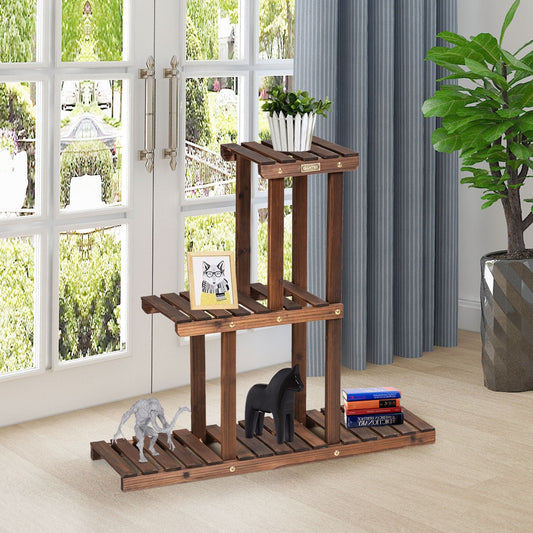 Wood Plant Stand 3-Tier Plant Pot Holder