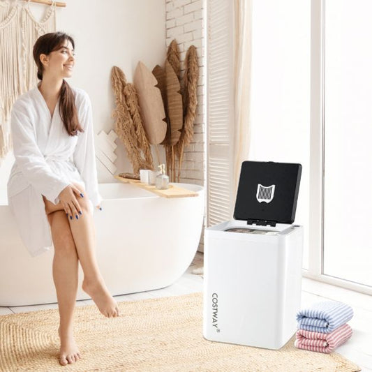 Home Towel Warmer with 0-90Min Timer and Overheat Protection-White