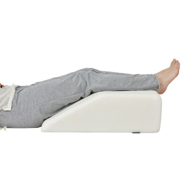 Leg Elevation Pillow with Washable Cover for Sleeping-White