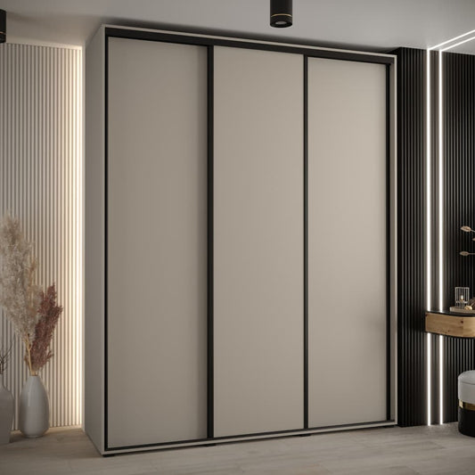 Modern wardrobe with sliding doors in a stylish room setting