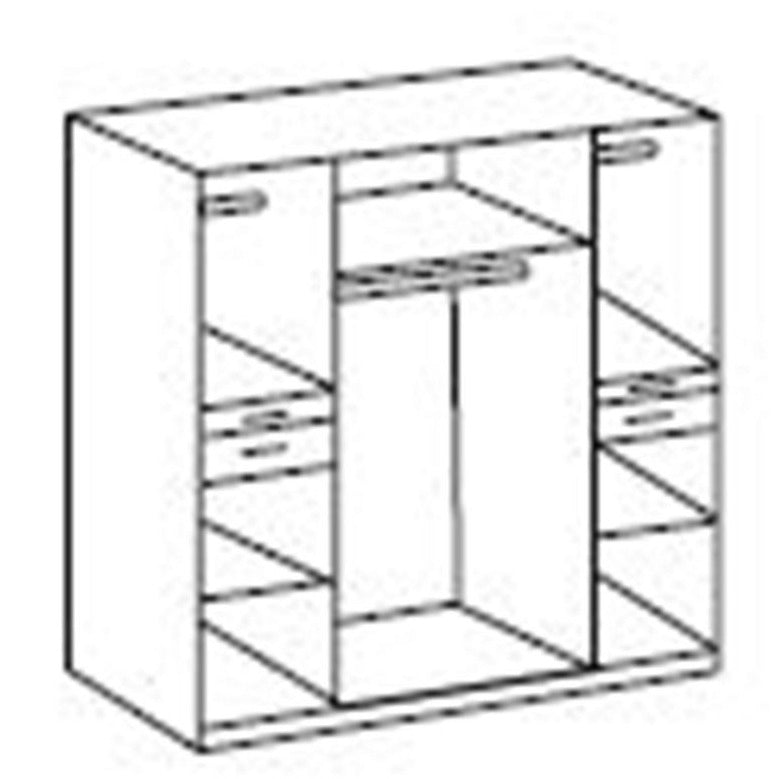 KODERA 6 Door 4 Drawers Wardrobe White 180cm