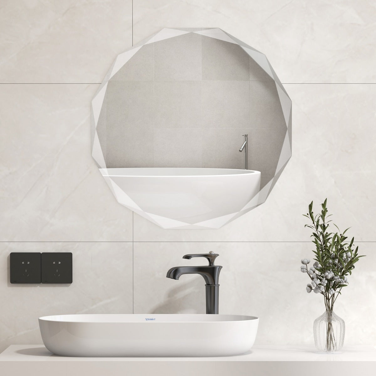 Premium Silver Polished Frameless Wall Mount Mirror