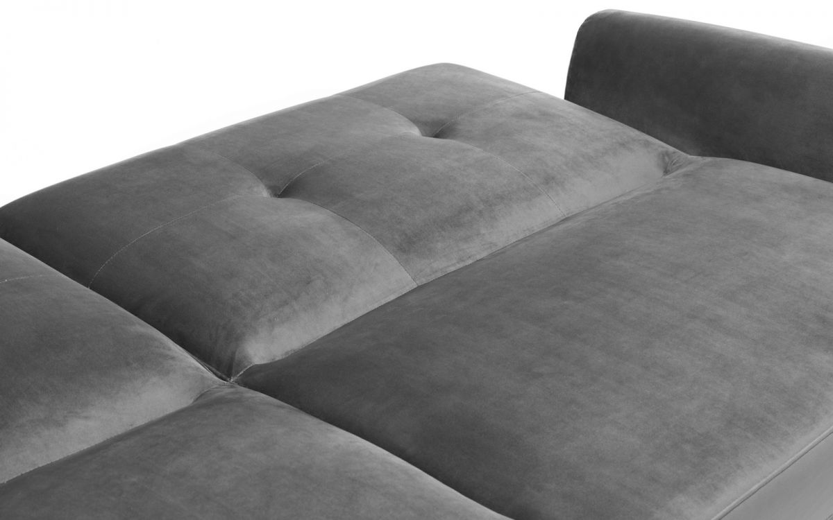 Monza Grey Fabric Retro Sofa Bed