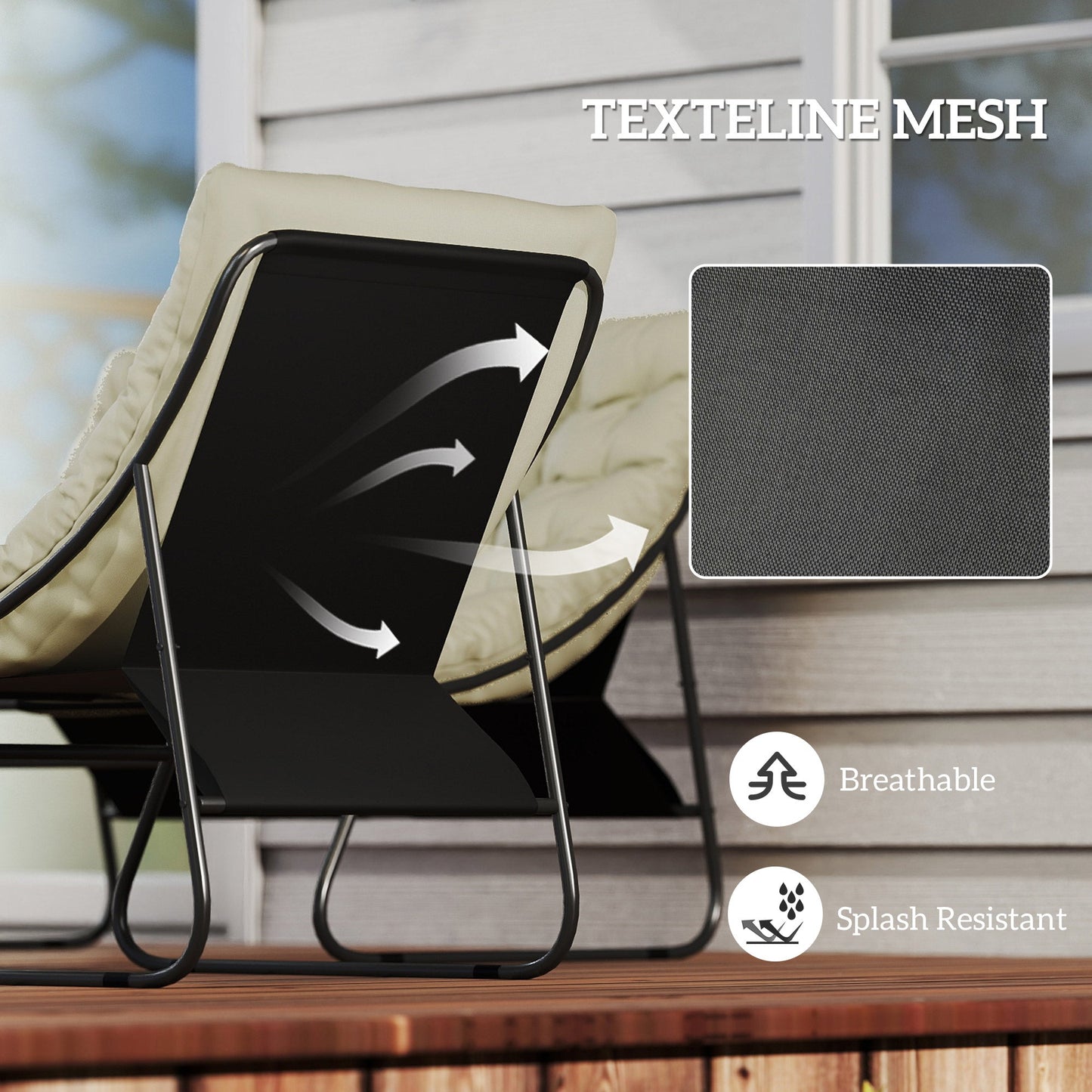 Outsunny 4 Seater Garden Furniture Set, Conversation Set with Loveseat Sofa, Chairs, Glass Coffee Table, Thick Cushions, Steel Outdoor Sofa for Balcony, Poolside, Conservatory, Light Grey