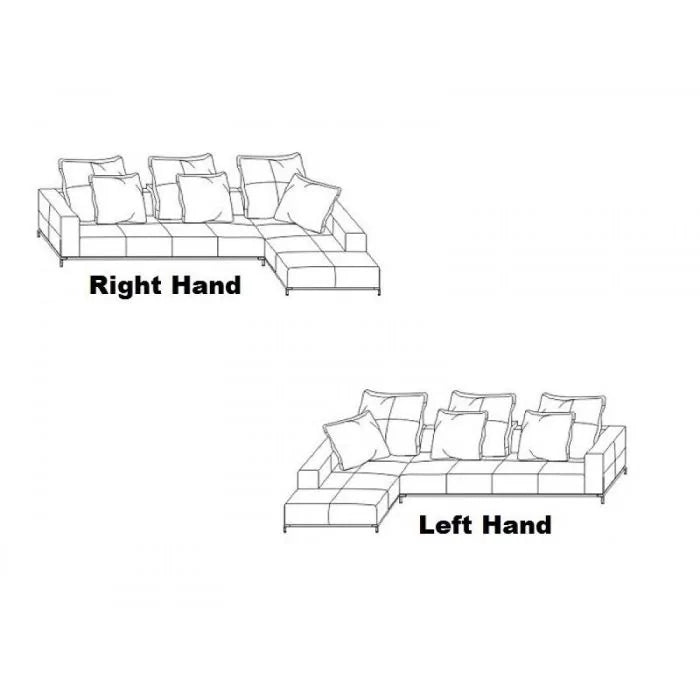 Chic Velvet Corner Sofa - Silver