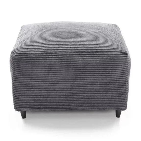 Jasmine Jumbo Cord Footstool - Grey