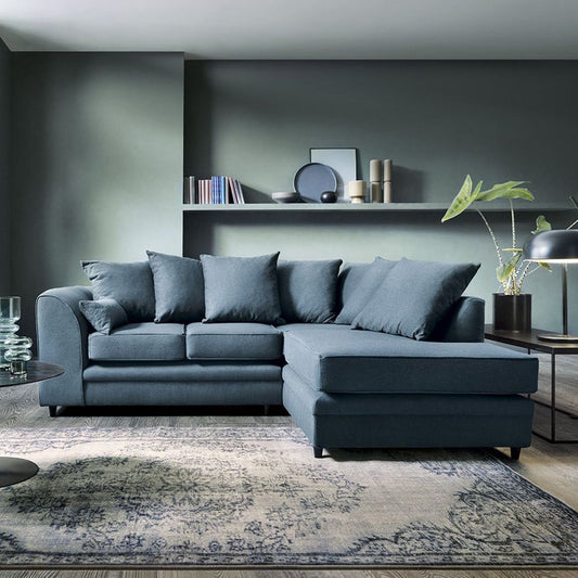 Dorota II Fabric Corner Sofa - Dark Grey