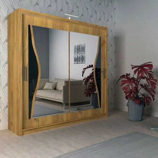 Heffner Walnut Sliding Door Wardrobe - 3 Sizes